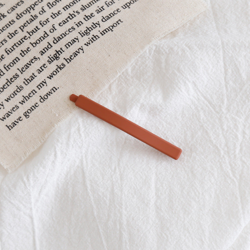 HX-094日韓版簡約磨砂一字夾純彩馬卡龍色少女邊夾甜美學院風劉海夾髮夾HX20211014