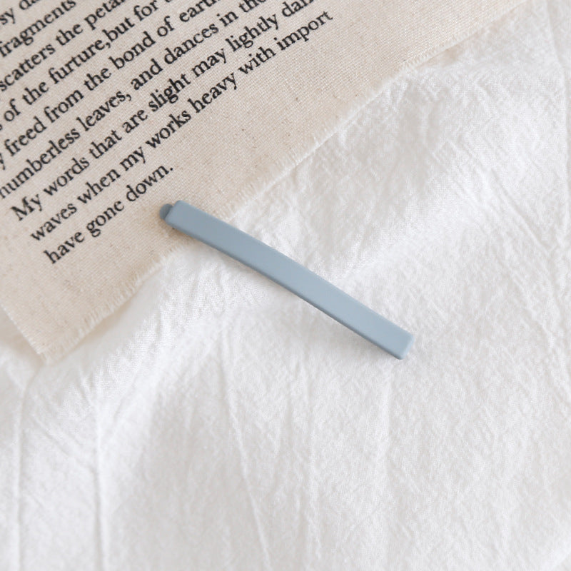 HX-094日韓版簡約磨砂一字夾純彩馬卡龍色少女邊夾甜美學院風劉海夾髮夾HX20211014