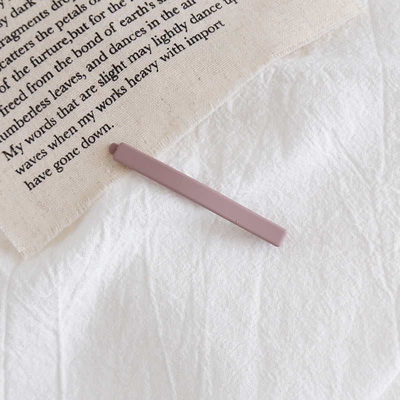 HX-094日韓版簡約磨砂一字夾純彩馬卡龍色少女邊夾甜美學院風劉海夾髮夾HX20211014