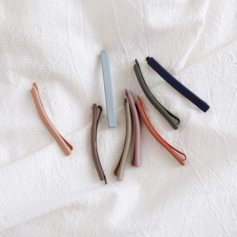HX-094日韓版簡約磨砂一字夾純彩馬卡龍色少女邊夾甜美學院風劉海夾髮夾HX20211014