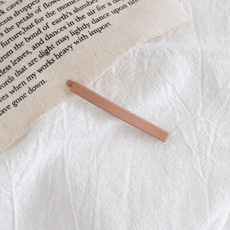 HX-094日韓版簡約磨砂一字夾純彩馬卡龍色少女邊夾甜美學院風劉海夾髮夾HX20211014