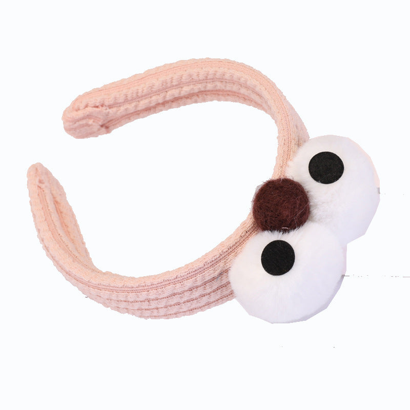 B952芝麻街emlo卡通髮箍毛絨大眼睛賣萌自拍頭箍 洗臉束髮帶頭飾plush
