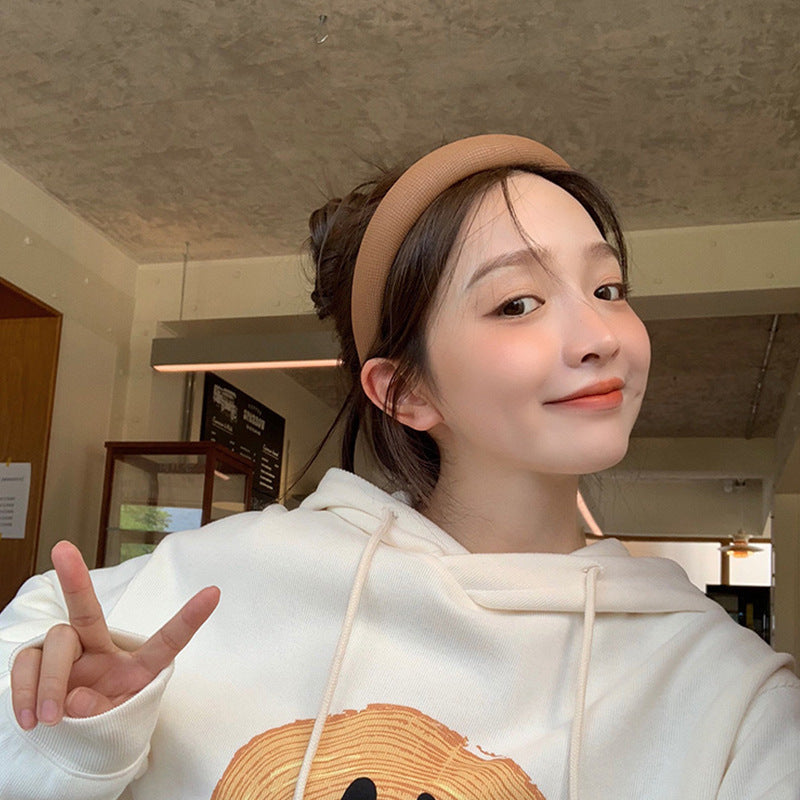 HX-050林珊珊甜心少女肌理髮箍復古顯臉小頭箍髮卡網紅潮流頭扣百搭髮飾HX20210903